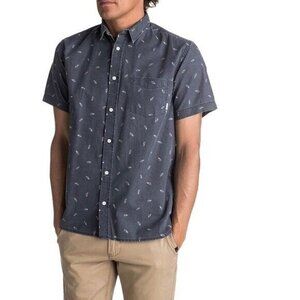 Quiksilver Men's Boredsnap Mini Motif Short Sleeve Button Down Shirt Size XXL